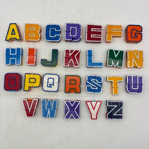 Alpha Bots Complete Set of 26 Transforming Robots Alphabet Letters Lakeshore