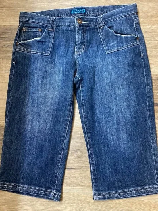 Vintage Anchor Blue Denim Bermuda Shorts / Jorts – Women's Size 13