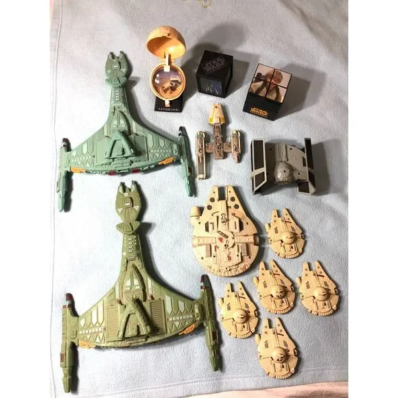 Vintage Star Wars Micro Machines Lot Action Fleet Millennium Falcon Star Trek