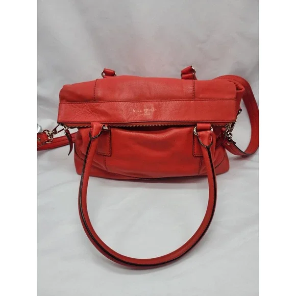 Kate‎ Spade Fremont Place Carmen Convertible Purse Handbag Red Leather
