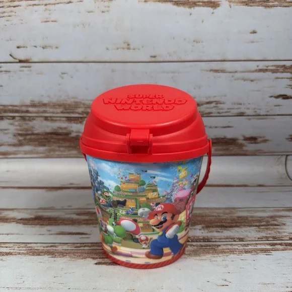 Universal Studios Super Nintendo World Mario 3D Popcorn Bucket Pail w/ Strap