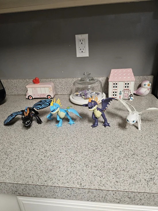 How to Train Your Dragon Four-Piece Dragon Figure Set