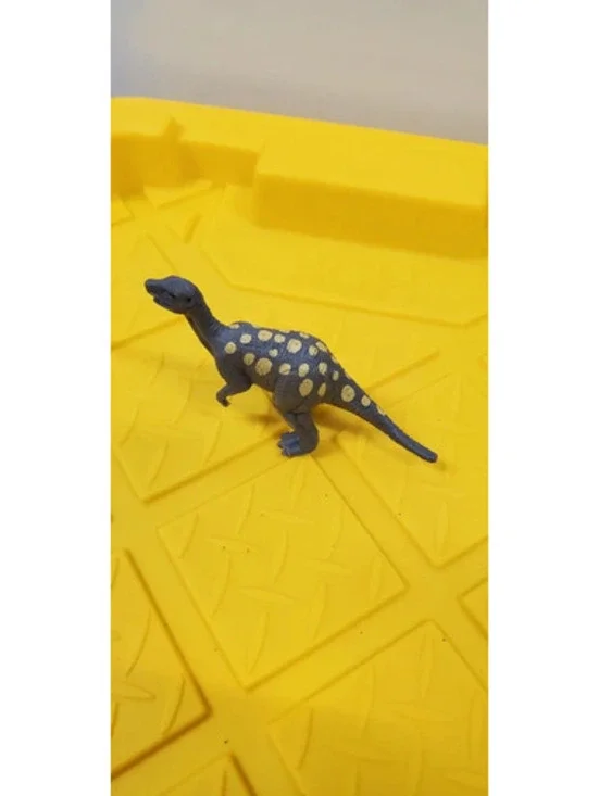 Vintage Plastic Dinosaur Toy Figure Dotted Pattern Collectible