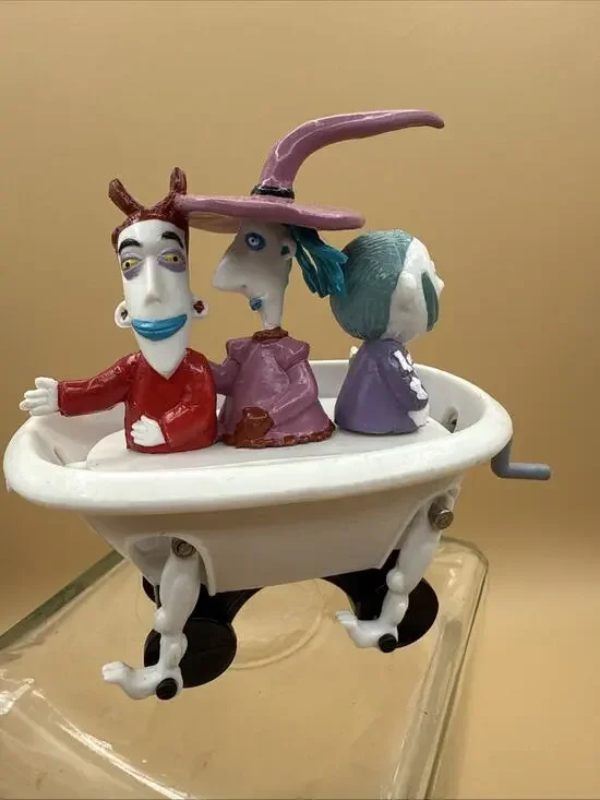 Nightmare Before Christmas 1993 Lock Shock Barrel Roll Along Toy Figure Applause