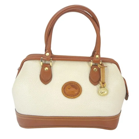 Dooney & Bourke Satchel Small Cream All Weather Leather Doctor Bag