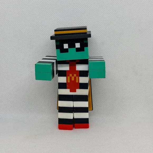 McDonalds Zombie Hamburglar Minecraft Movie 2025 Pixelated Action Figure Toy