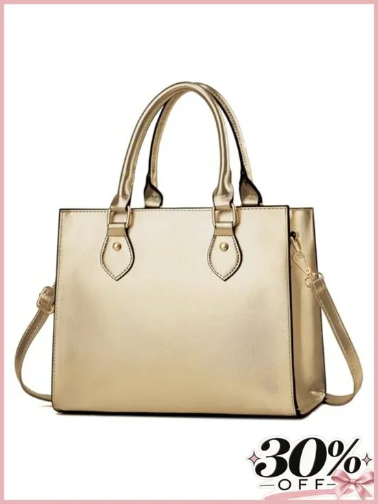 PU Leather Satchel Crossbody Handbag with Adjustable Strap Top Handle Tote