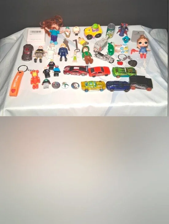 Toy Junk Drawer Lot : lego mini figs hot wheels toy trinkets and More