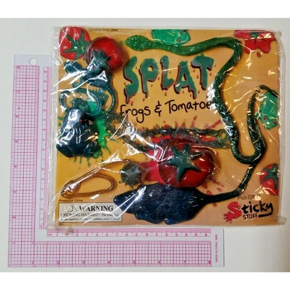 Vintage‎ Vending Display Board Splat Frogs & Tomatoes 0287