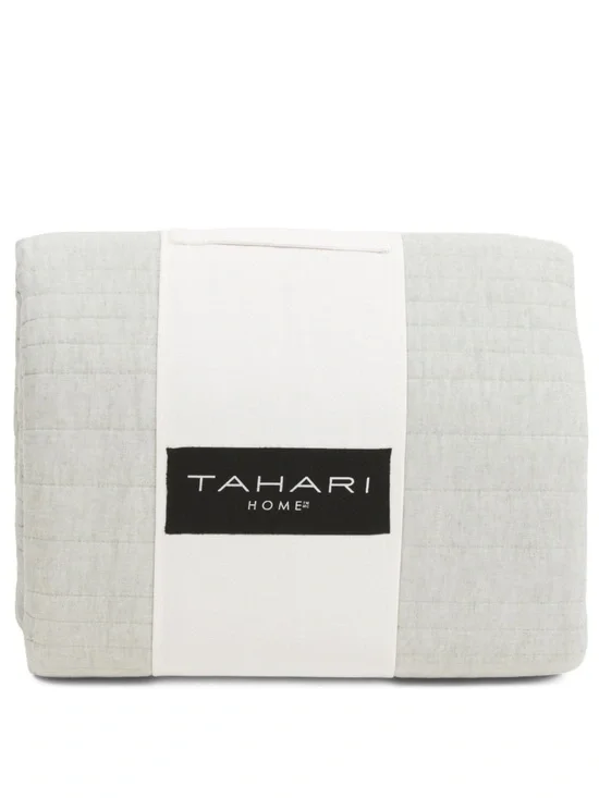TAHARI‎ HOME linen and cotton blend warm quilt