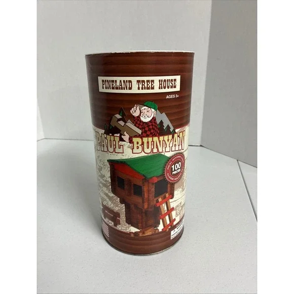 Roy Toy Paul Bunyan Pineland Tree House 100 Piece Real Wood Building Set 20075