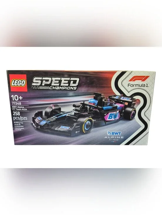 Lego Speed Champions BWT Alpine F1 Car - Black, Pink, Blue