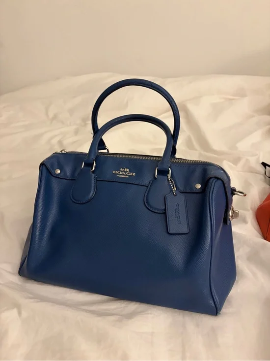 Coach Royal Blue Leather Satchel