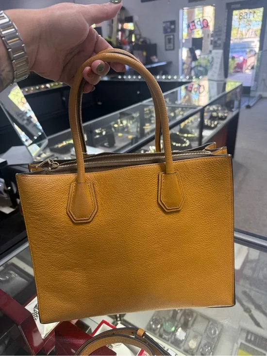 Michael Kors Pebbled Leather Satchel with Crossbody Strap