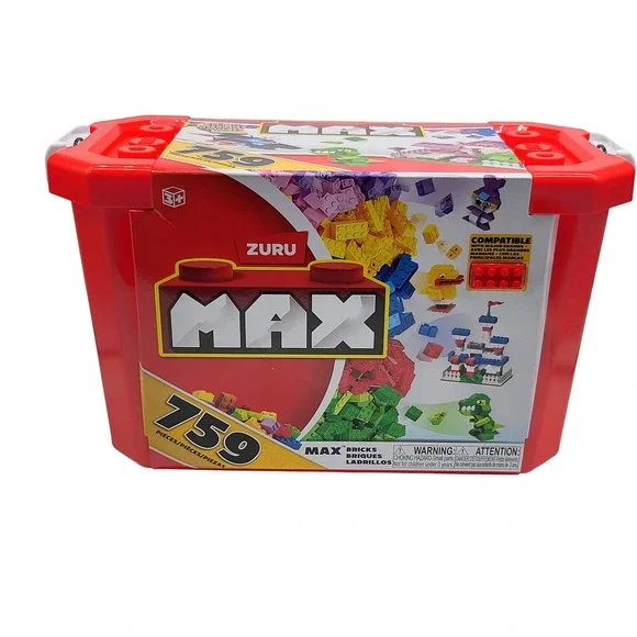 Zuru Max Bricks 759 Pieces Building Blocks‎ Red Storage Box Set