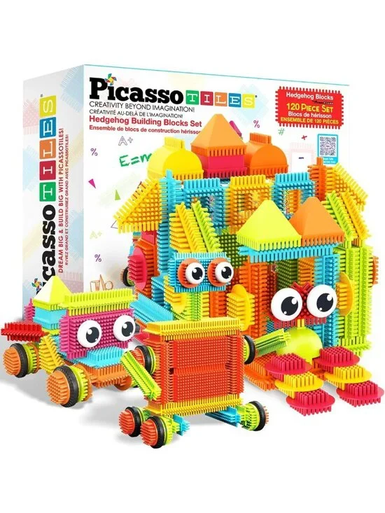 120pcs Interlocking Hedgehog Building Blocks Set | STEAM Learning Toy for Kids