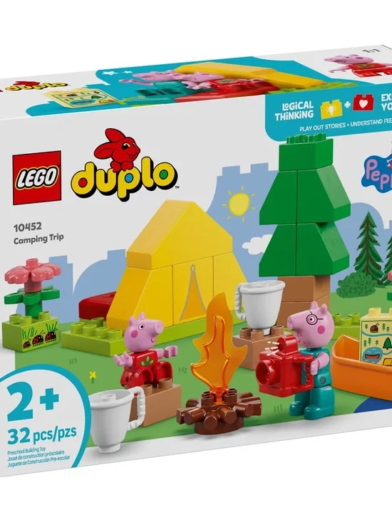 LEGO duplo, pepa pig , 32 pcs, Camping Trip Playset - Yellow & Green. NEW