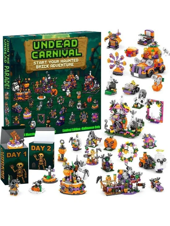 31-Day Halloween Advent Calendar 2026 | Building Blocks Set for Teens & Kids
