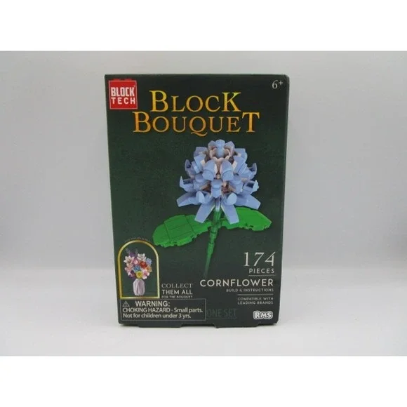 Block Tech Block Bouquet Cornflower 174 Pieces Flower Building Set