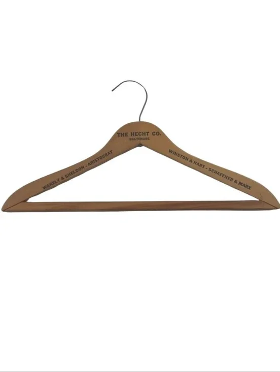 Vintage Wooden Men's Hanger - Natural Brown 