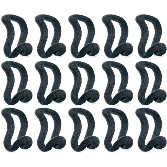 50 Pcs Mini Cascading Hanger Connection Hook for Clothes Velvet Hanger (Black)