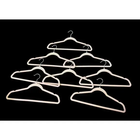 VTG Felt Clothes Non Slip Hangers (8) Closet Organization‎ Peach Colored READ