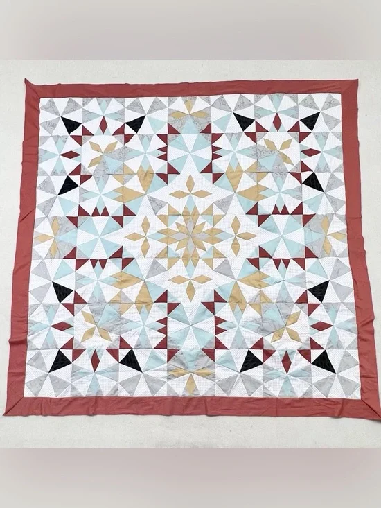 Handmade Magic Alaska 100%Cotton Queen size Patchwork Quilt Top/Topper