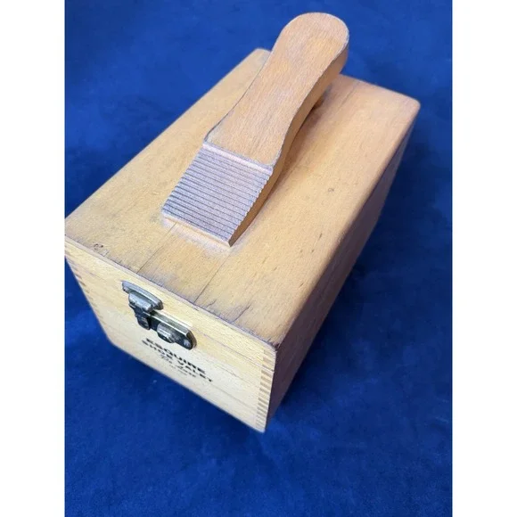 Vtg 1950s Esquire Shoe Valet De Luxe Wooden Shoe Shine Box Kit W Accessories