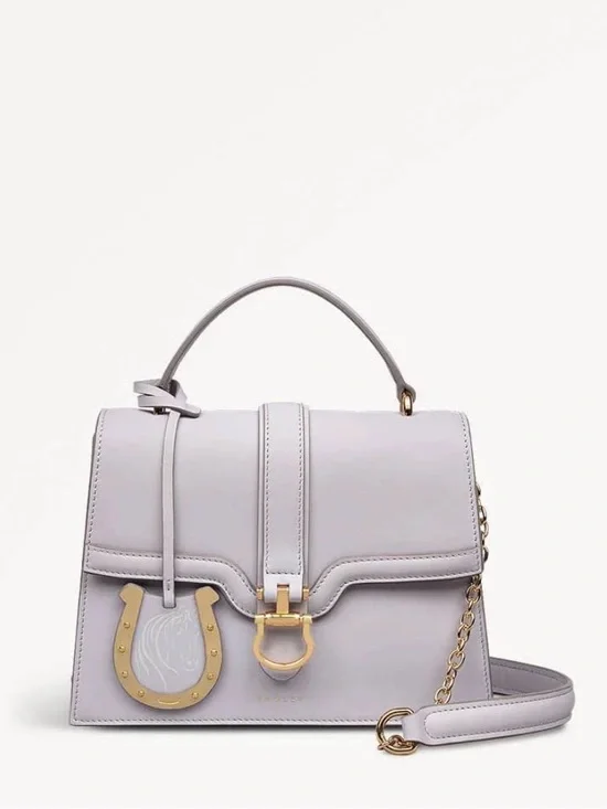 NWT Radley London KY Derby 25 top-Handle Lavender Leather Satchel