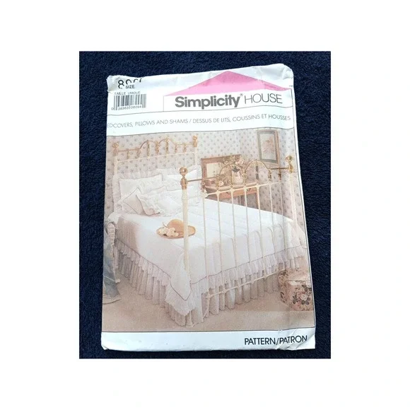 Simplicity House 8997 Bed Covers Pillows‎ & Shams Sewing Pattern UNCUT