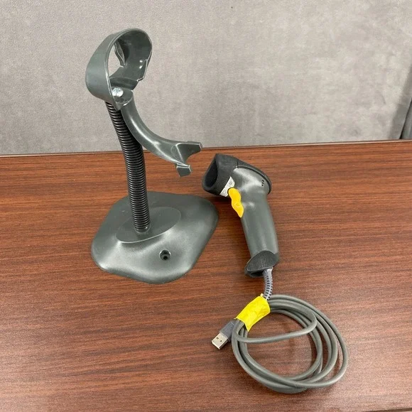 Symbol LS2208-SR20007R Corded 1D Laser Barcode Scanner with USB Cable‎ and Stand