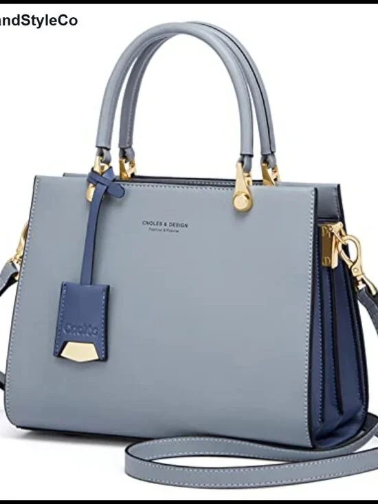 Genuine Leather Satchel Tote Shoulder Bag Waterproof Zip Organizer