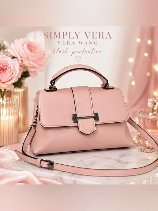 Simply Vera Vera Wang Blush Pink Top Handle Crossbody Satchel