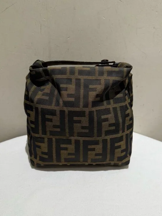 Fendi Zucca FF Vintage Monogram Canvas Vanity Pouch