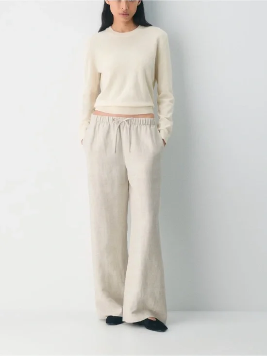 Aritzia The Lodgr Pant Cruise Linen Undyed Ecru S