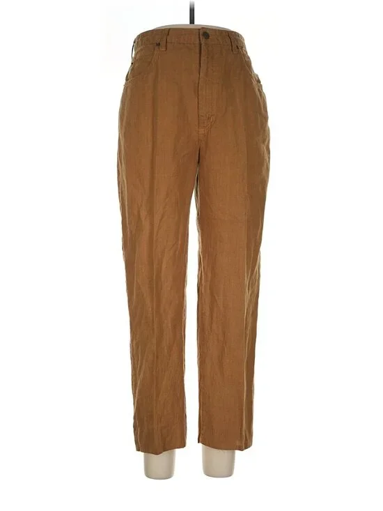 Banana Republic Safari Travel Company linen pants in brown/gold size 6