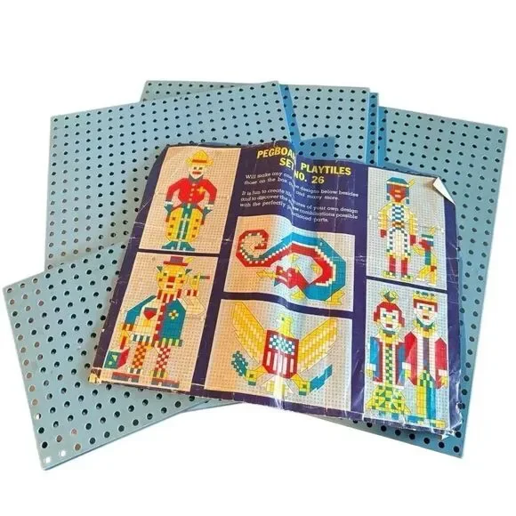 Pegboard Playtiles No. 26 Instructions And 5 Peg Boards