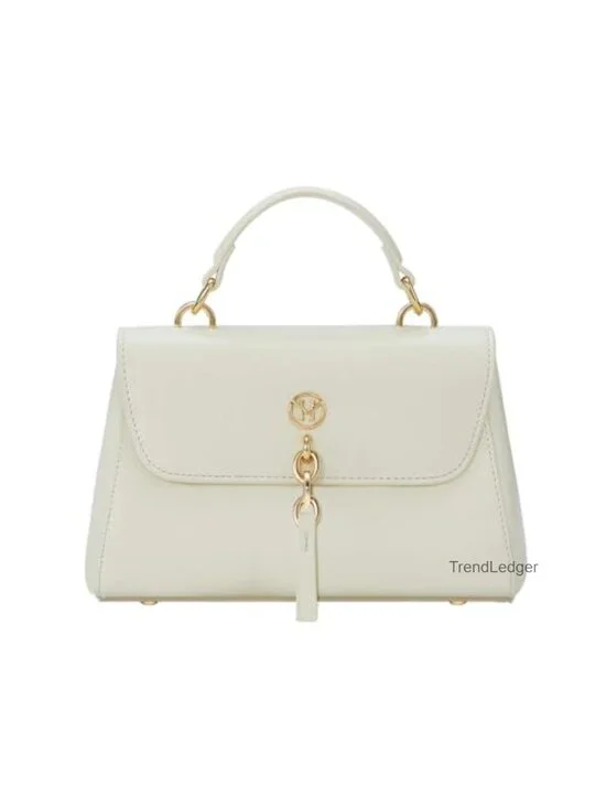 Small PU Leather Satchel Crossbody Bag Top Handle