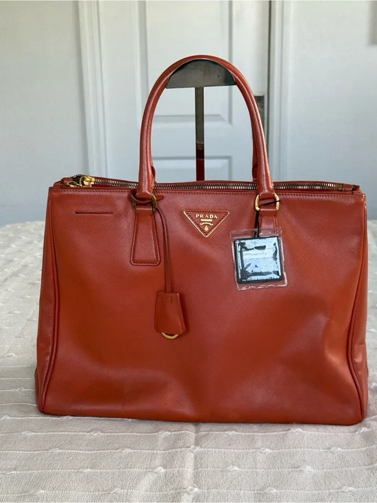 Prada Saffiano Leather bag in Burnt -Orange