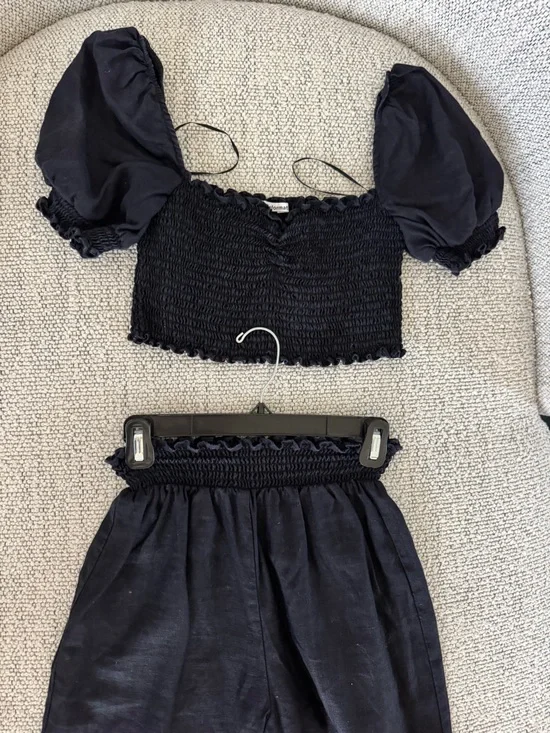 Reformation Linen Crop Top and Pant set