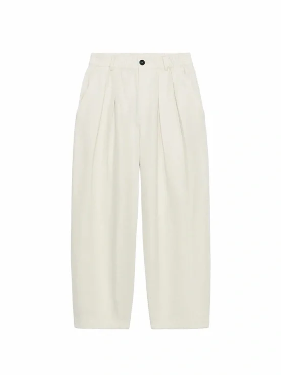 Zara Women's Pleated linen Pants in Cream