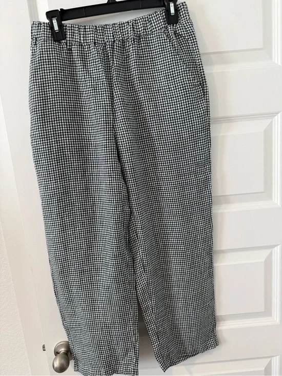 Quince Black and White Gingham pants S/P