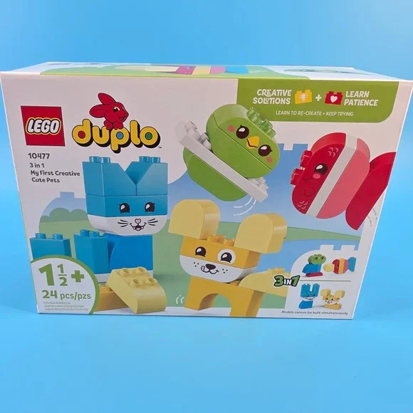LEGO Duplo 10477 My First‎ Creative Cute Pets 3 in 1 Building Toy Set 24pc NEW