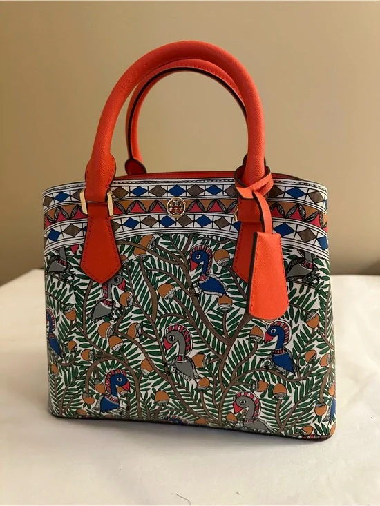 Brand new TORY BURCH special edition print leather satchel