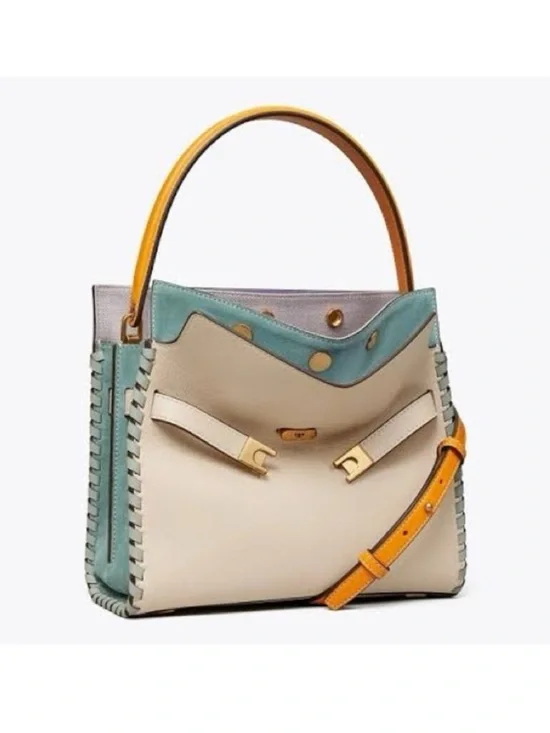 Tory Burch Lee Radziwill Small Whipstitch Leather Satchel Bag $1,398