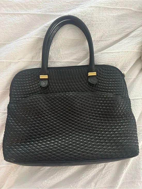 Bally Black Leather Tote Bag