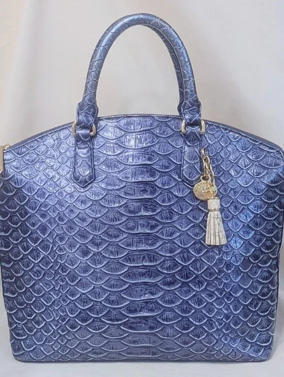 EUC Brahmin Large Duxbury in Denim Cruz without strap