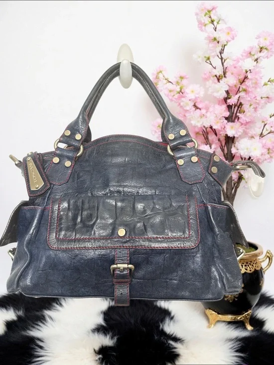 TOSCANI GENUINE LEATHER SATCHEL MADE IN 🇮🇹 ITALY