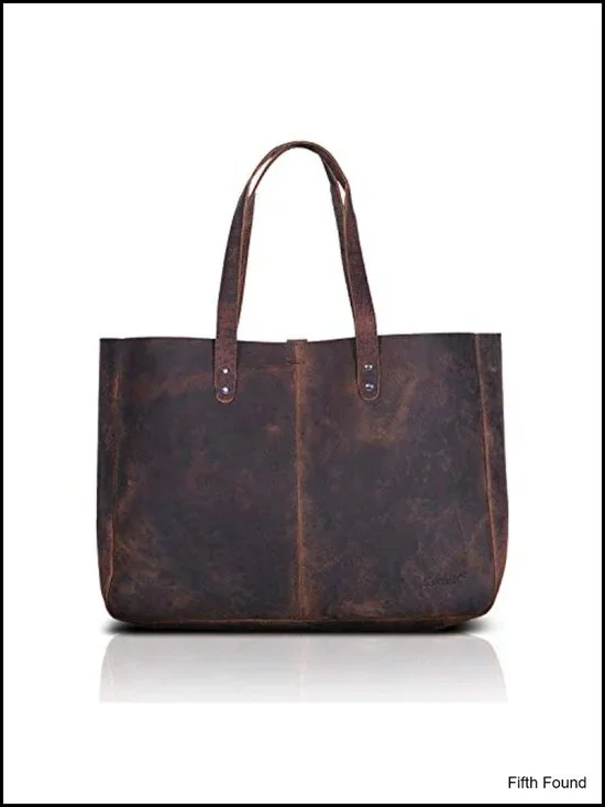Leather Satchel Handbag - Travel Tote for Women