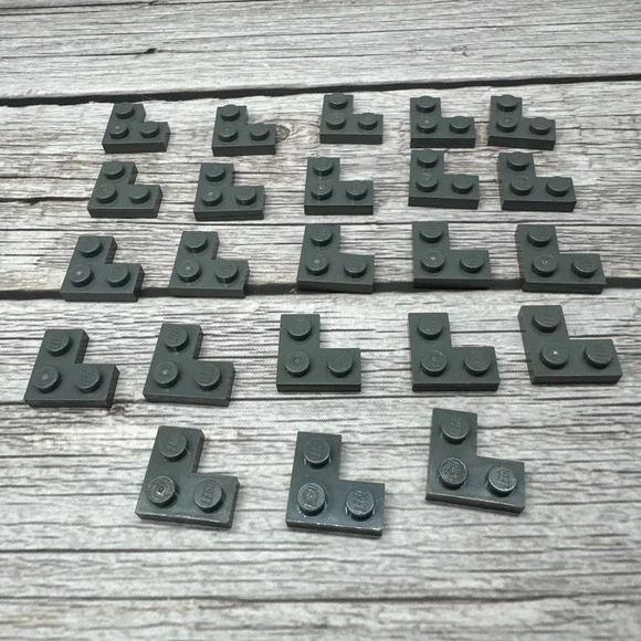 LEGO Parts - 2 x 2 Flat Corner Plates, Dark Bluish Gray, Part # 2420 - QTY 23‎